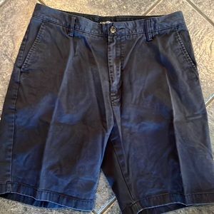 Navy cotton Nautica flat front short